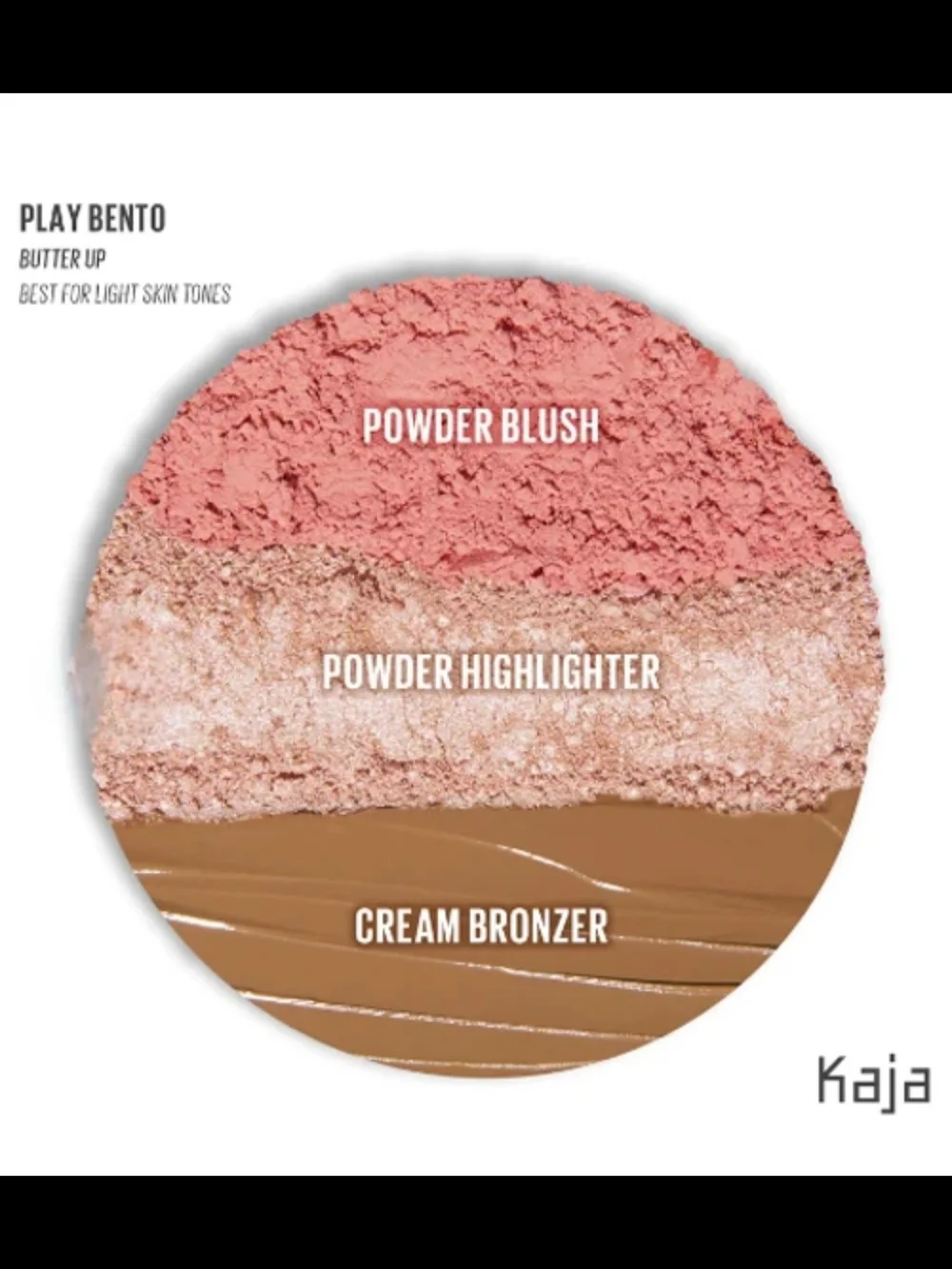Kaja Play Bento 01 Butter Up Powder Blush & Highlighter & Cream Bronzer - NEW